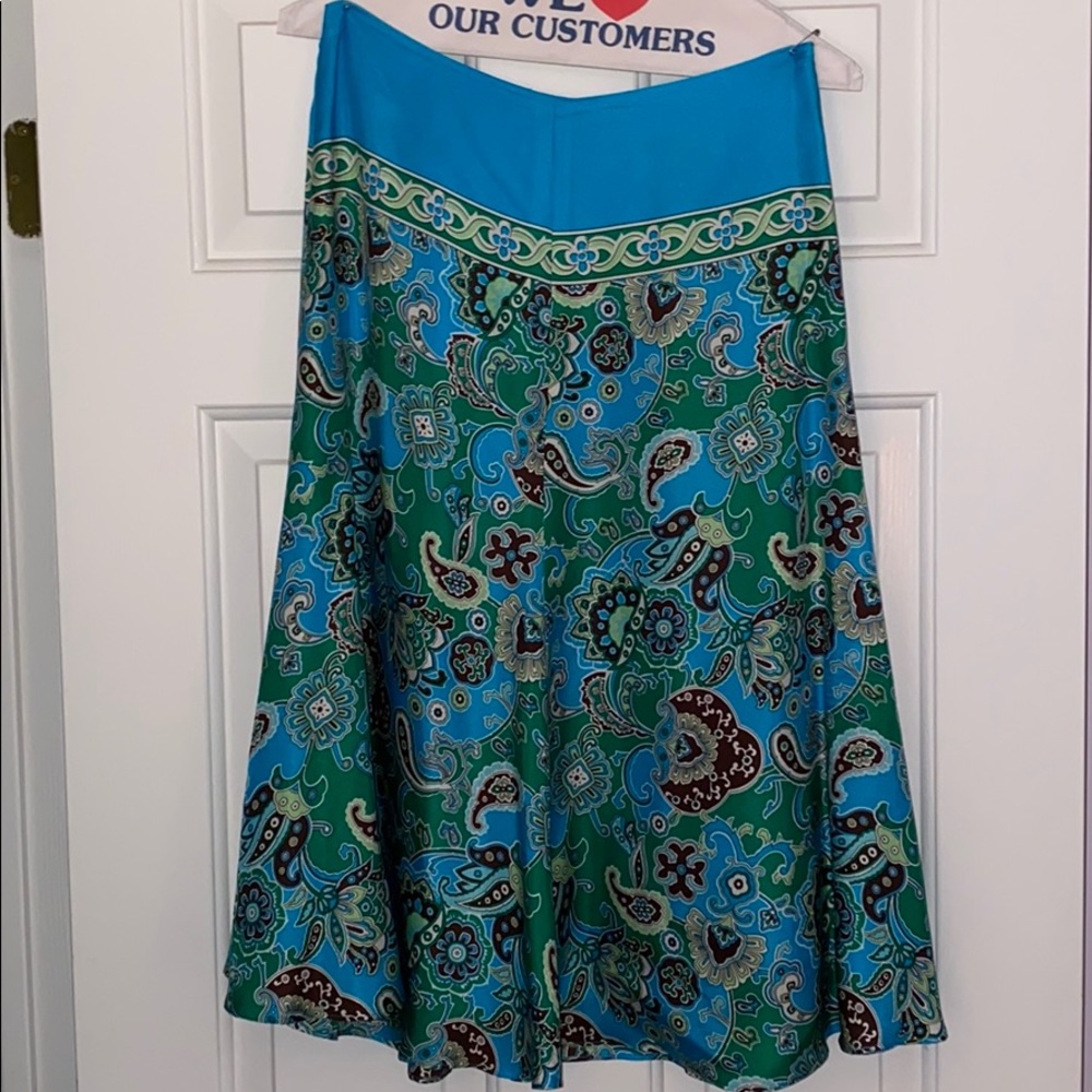 Banana Republic Midi Silk Bandana Skirt